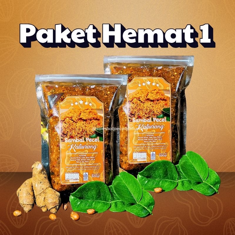 

BUNDLING HEMAT 1KG 500g×2pcs bumbu pecel sambal pecel bumbu pecel kaliurang