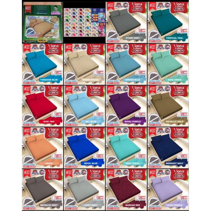 SPREI EMBOS Sprei Polos Sprei EMBOS merk BONITA UK 180 x 200