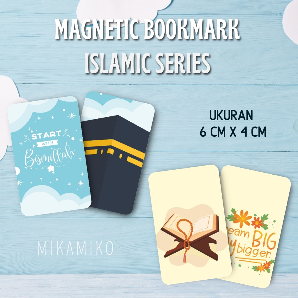 

Magnetic Bookmark Islamic Series 2 Pembatas Buku Magnet Handmade