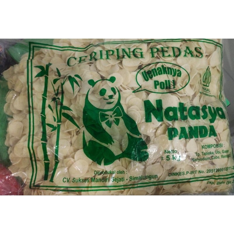 

REPACK 500gr kerupuk ceriping pedas cap panda