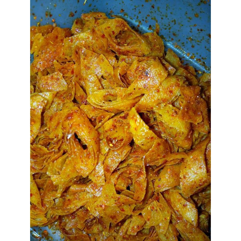 

LUMRING Lumpia Kering Pedas Daun Jeruk 250gr Gurih Renyah - Cemilan Teh Mondaa