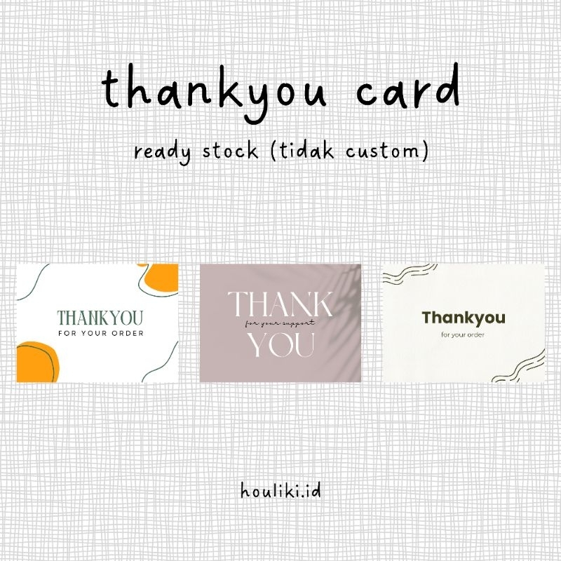 

THANKYOU CARD | KARTU TERIMAKASIH | READY STOCK | MIN. 10 PCS