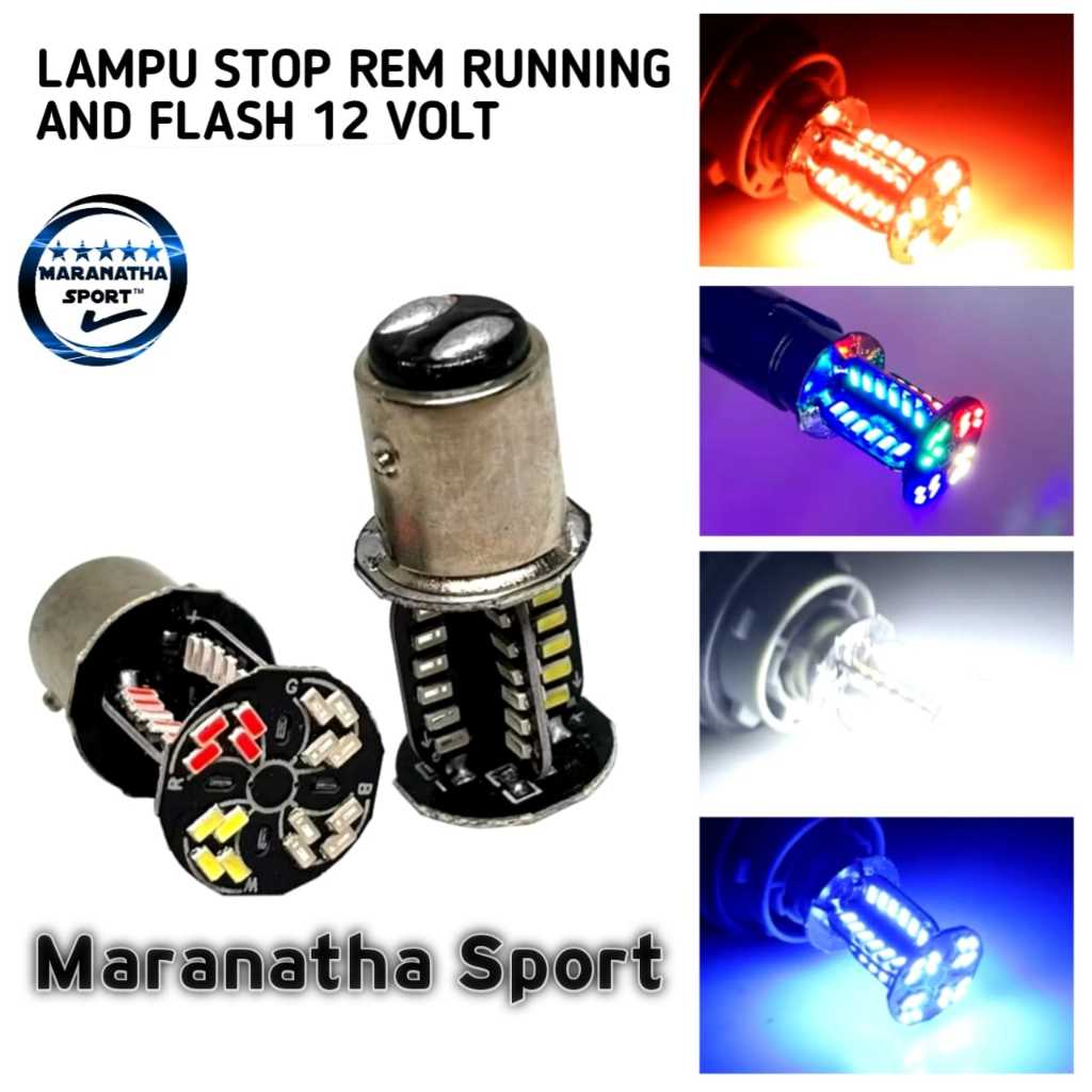 ORIGINAL BOHLAM STOP 64 LED TORNADO | LAMPU REM MOTOR 64 LED TORNADO 1157 REM