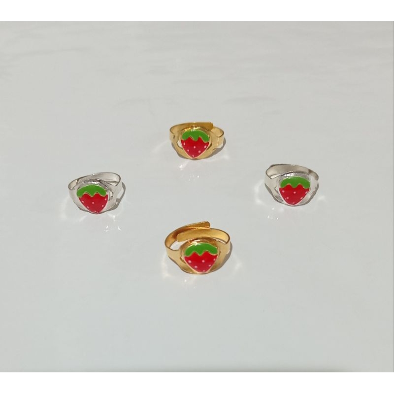 Cincin Anak Stroberi (Perak 925)