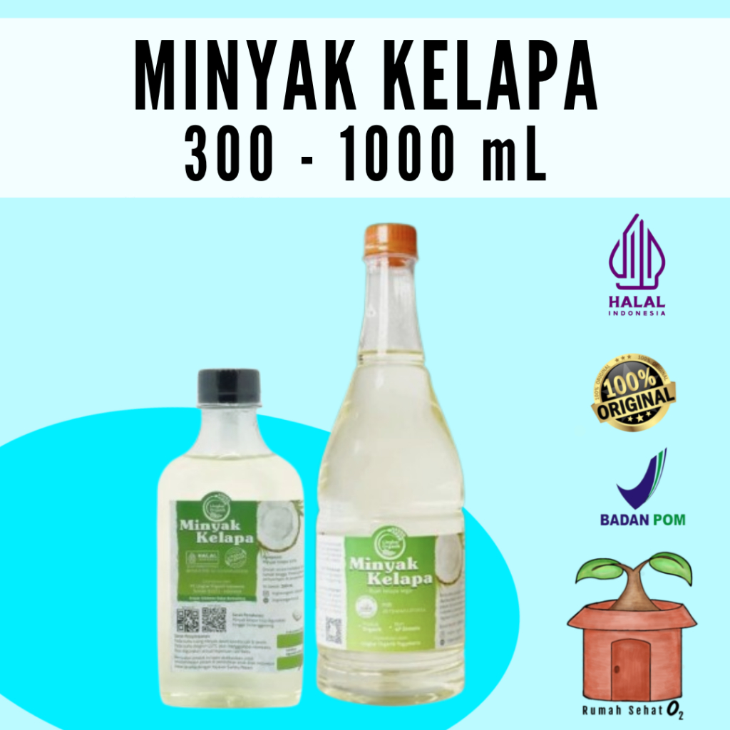 

Minyak Kelapa Lingkar Organik 300 1000 mL Halal Indonesia Coconut Oil Masak 100% Non RBD sintesis