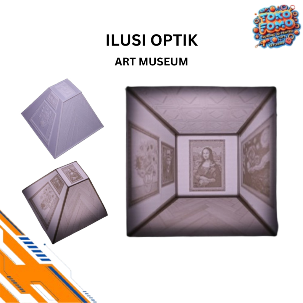 TOKO FOMO Ilusi Optik / 3D Mini Art Museum - Monalisa Van Gogh
