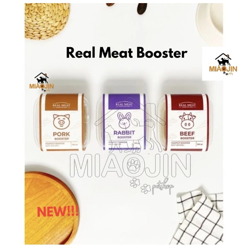 REAL MEAT Booster Penambah Nafsu Makan Anjing Kucing Puppy Picky Eater Pemilih Makanan