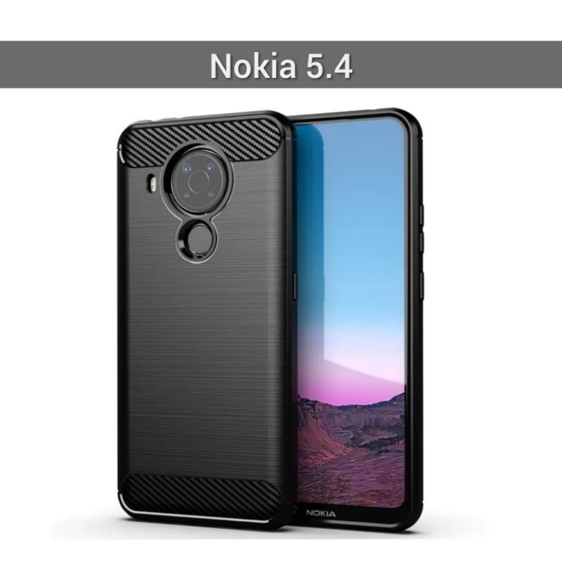 Soft Case Nokia 5.4 Brushed Carbon Fiber Shockproof
