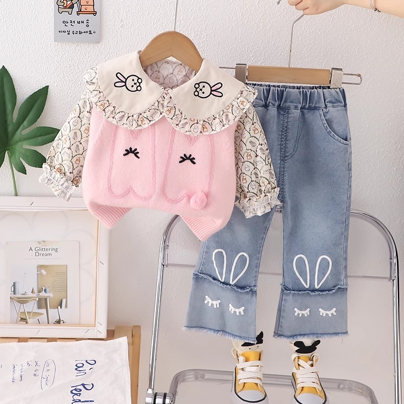 Setelan Anak Perempuan Usia 1-4 Tahun | Pakaian Import Premium Anak Cewek Model Baju Lengan Panjang 