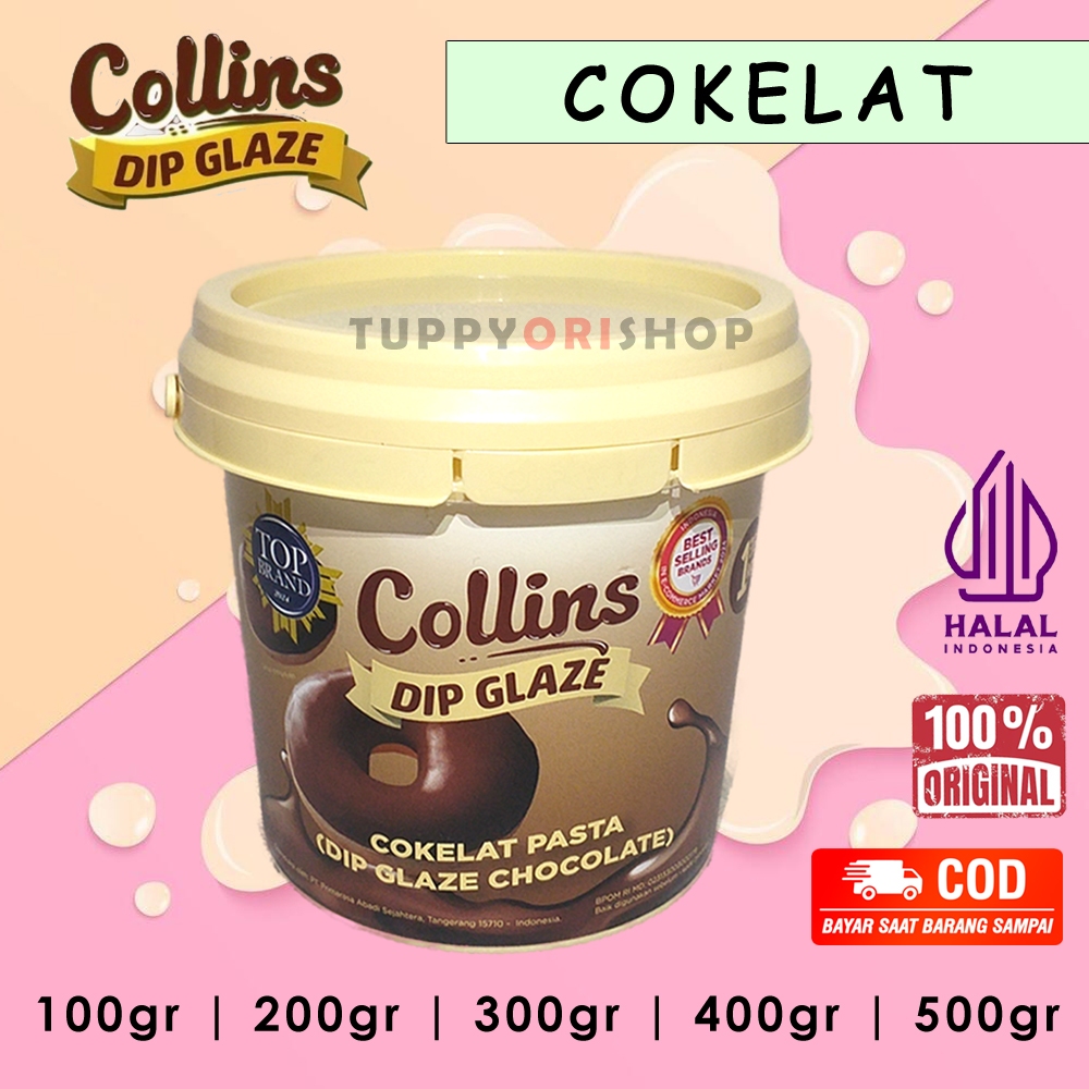 

Collins Dip Glaze Rasa Cokelat EXP 3/27 | Saus Manis Pasta Selai Donat Roti Rasa Cokelat