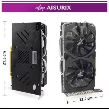 AISURIX VGA Card RX 580 8GB GDDR5 256Bit 2048SP HDMI PC Gaming AMD Radeon RX580 8G VGAgamegrafisvgam