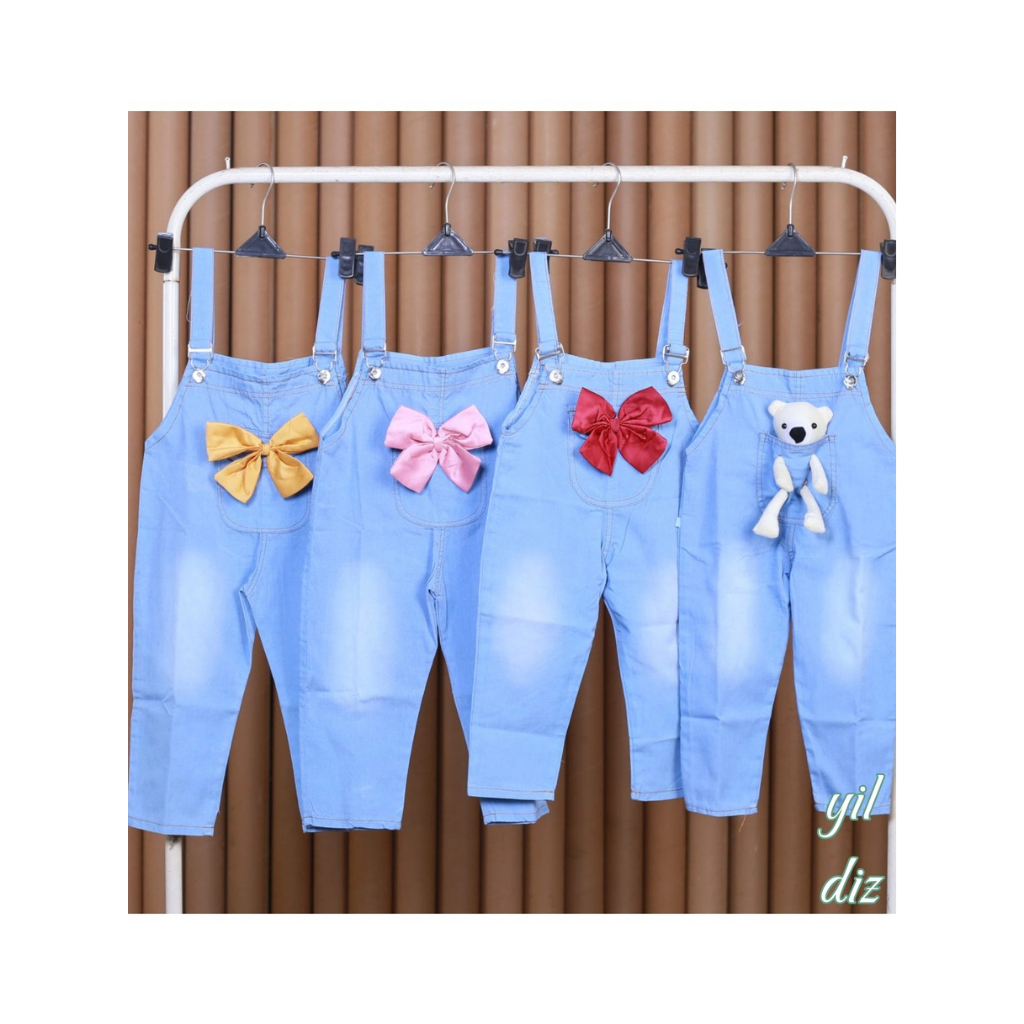 Overall celana panjang  anak bahan jeans/Celana kodok anak