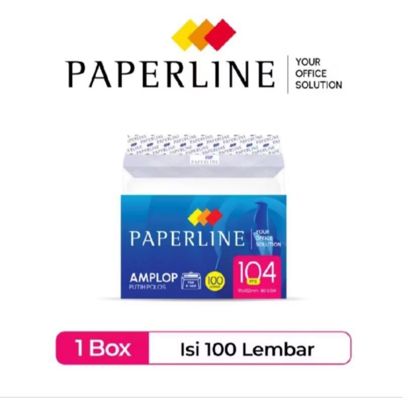 

Grosir Paperline Amplop 104 Putih 80 gsm Isi 100 Lembar (MIN ORDER 1 BOX)