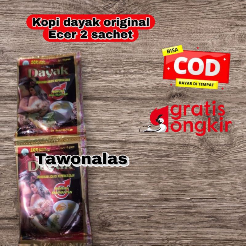 

2 sachet kopi dayak 100% original | kopi tahan lama terbaik