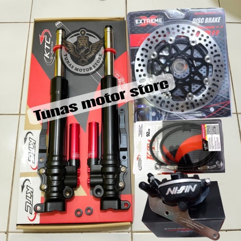 PAKETAN SHOCK DEPAN KTC MATRIX SUPRA X 125 KARISMA REVO ABSOLUT FIT NEW SUPRA X LAMA SHOCK DEPAN KTC