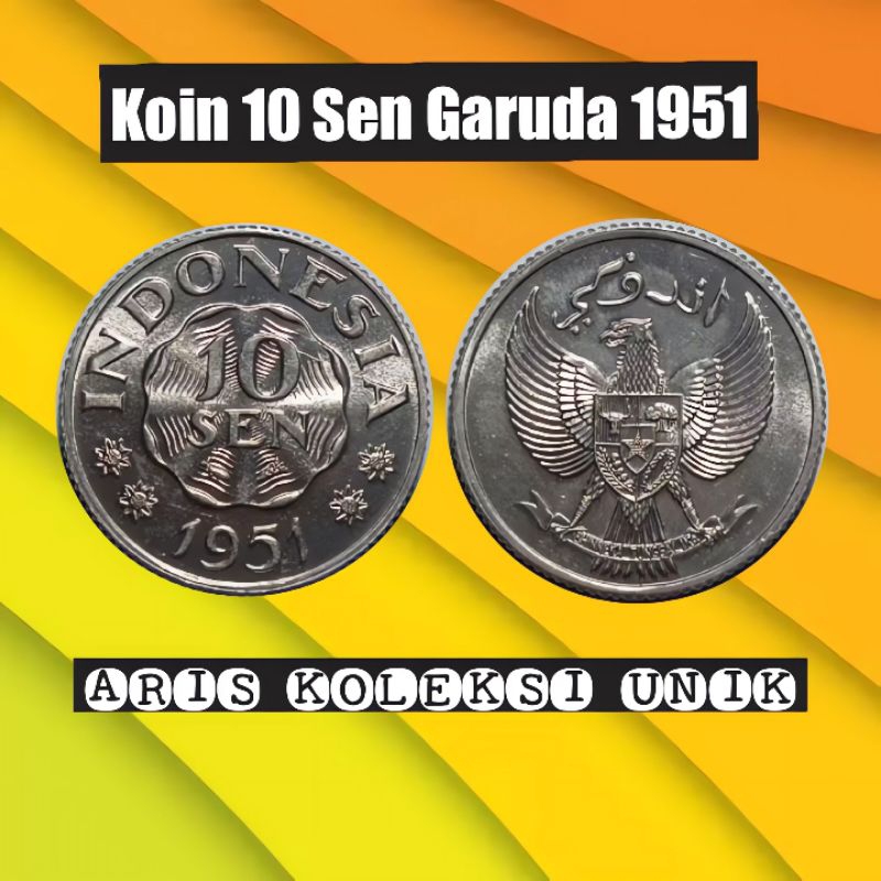 koin 10 sen tahun 1951 - 1954
