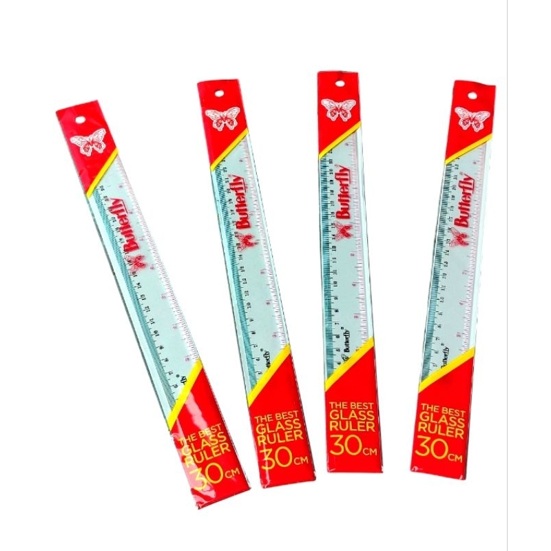 

Butterfly Glass Ruler Penggaris Butterfly 30cm