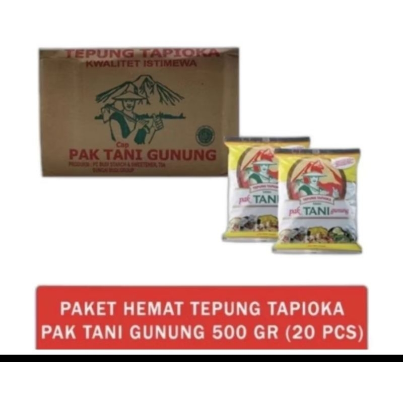 

tepung tapioka tani gunung 1 dus