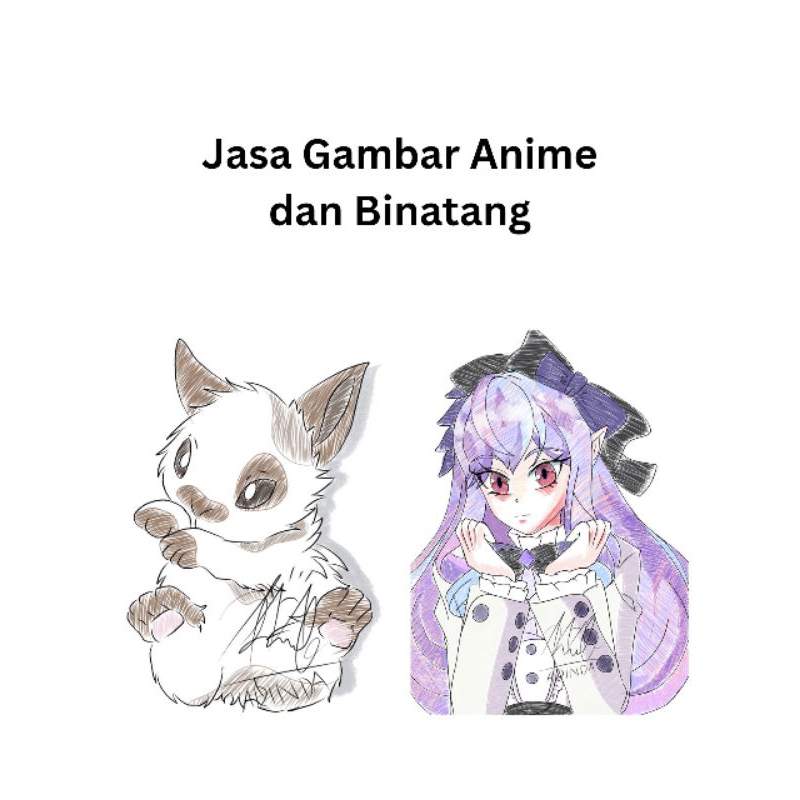 

Jasa Menggambar Digital Karakter Anime dan Binatang oleh Adinda :D