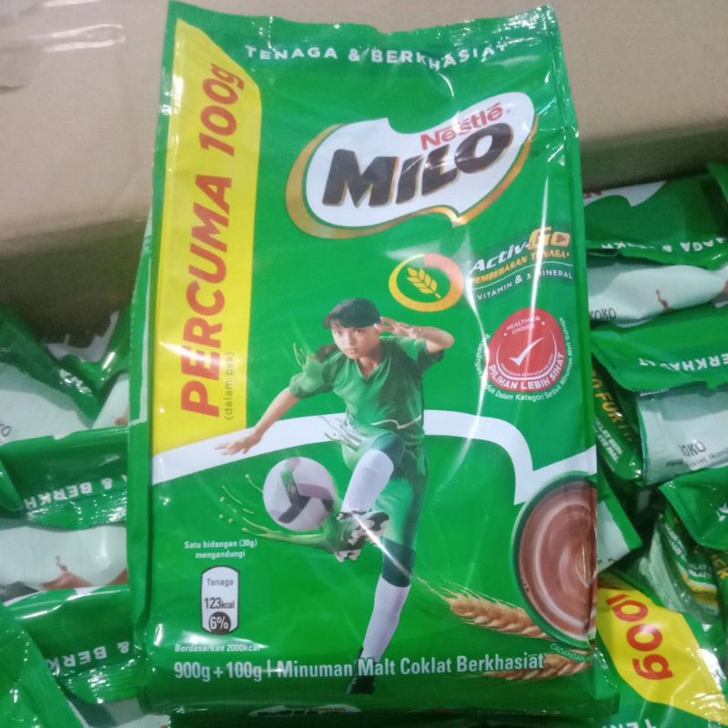 

Milo Refill berat 1kg 1kotak