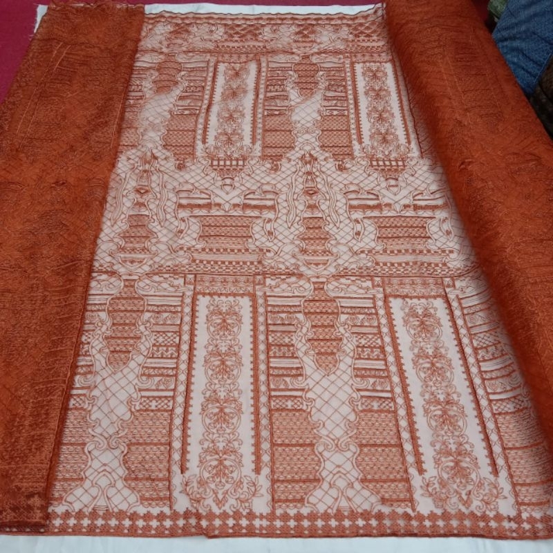 Bahan kain Tille Sapto bordir ethnic terbaru / motif sumba