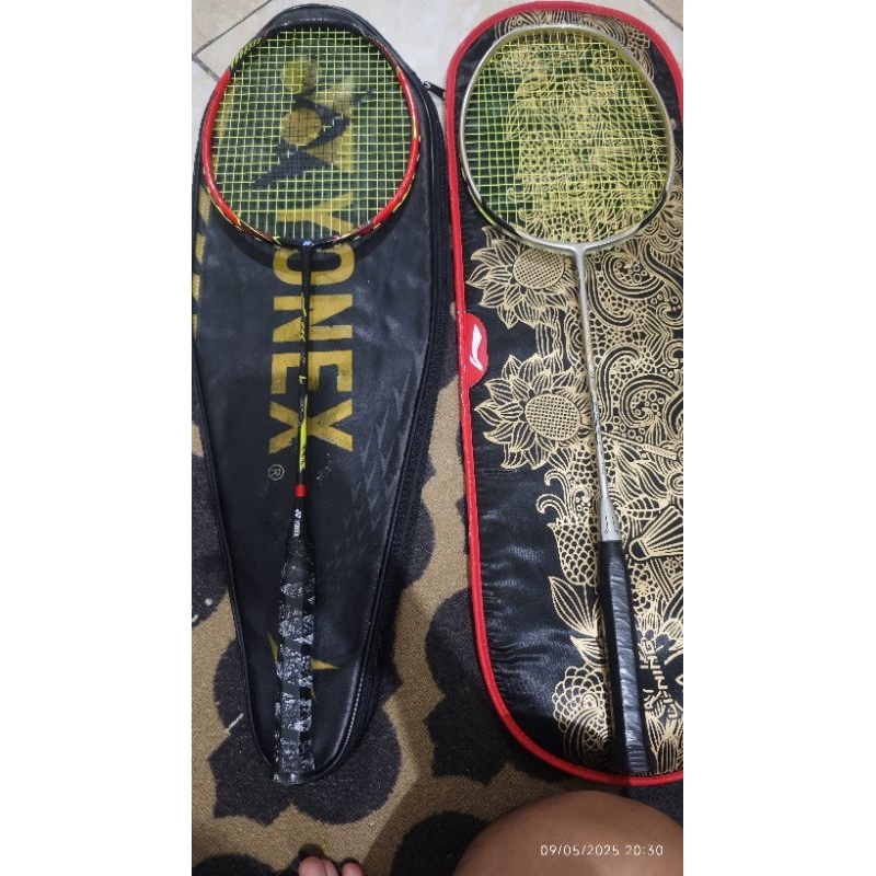 Raket Badminton Yonex Voltric LD Force Red + Lining Woods N90 II Speed Limited Edition