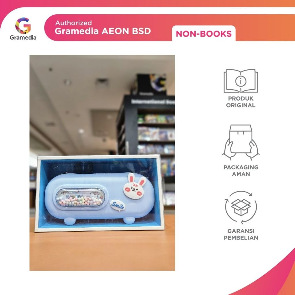 

GRAMEDIA BSD CITY - PENCASE RABBIT BUBBLE BLUE