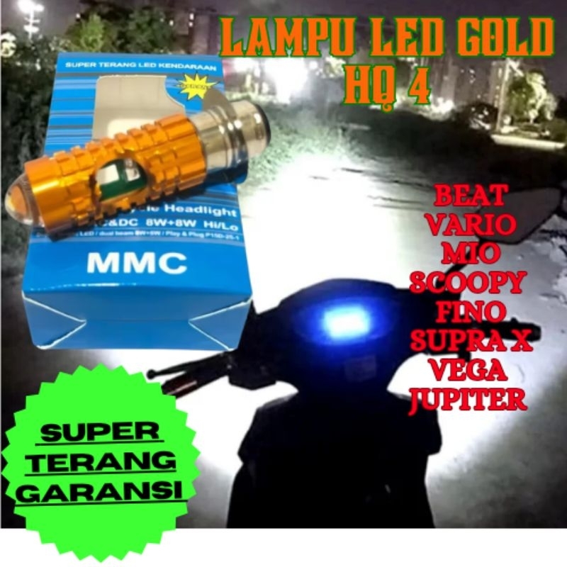 LAMPU LED TEMBAK MOTOR GOLD SUPER TERANG