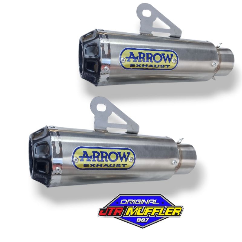 silencer knalpot Arrow short inlet 50mm untuk vixion ninja 250 fi r25 cbr 150r satria fu gsx r150 R1