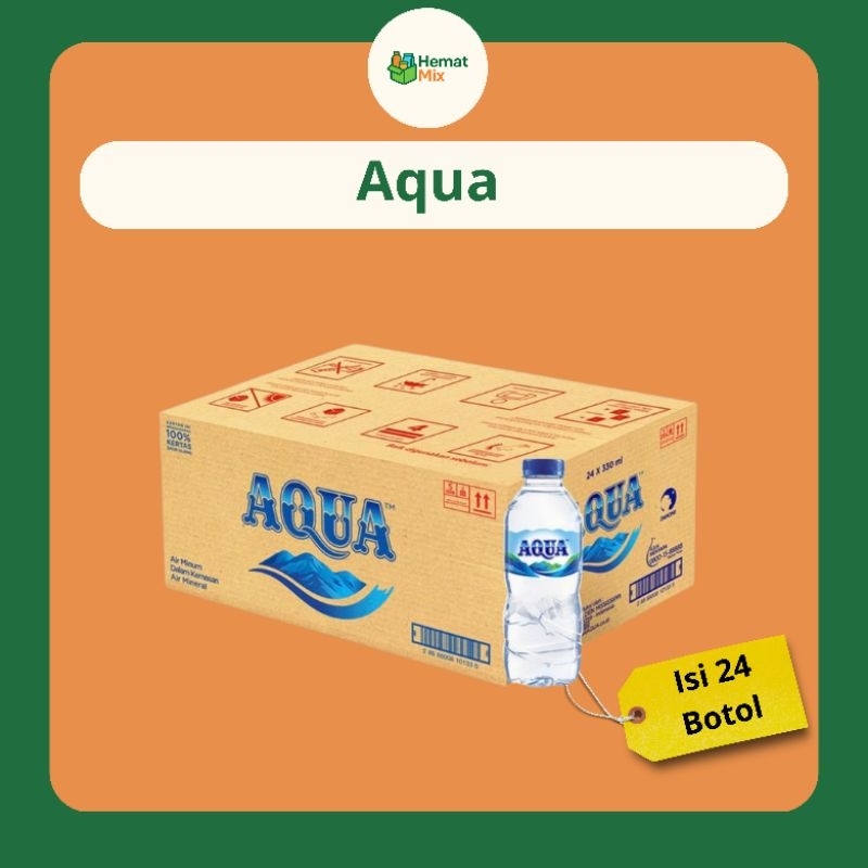

AQUA Botol 330ml – 1 Dus Isi 24 Botol (Segar & Praktis)