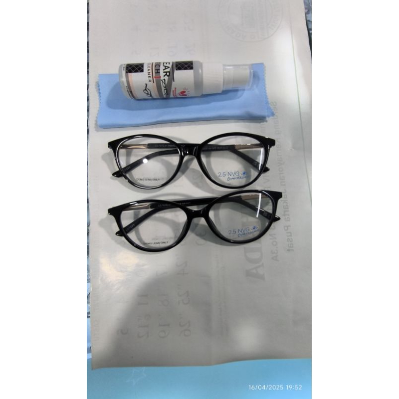 Kacamata frame 2.5 nvg + lensa minus potokromic wanita