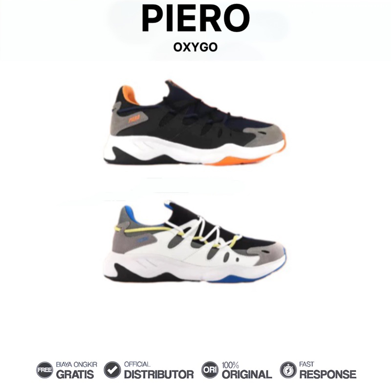 Piero - Sepatu Oxygo Sneakers Casual Unisex Wanita Pria Original 100%