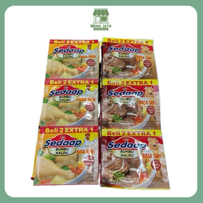 

Sedaap Kaldu Bumbu Penyedap Sapi/Ayam Renceng (18pcs)