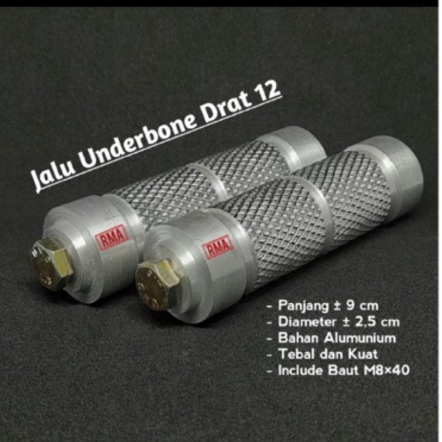 JALU FOOTSTEP UNIVERSAL DRAT 12 Baut Motorcycle