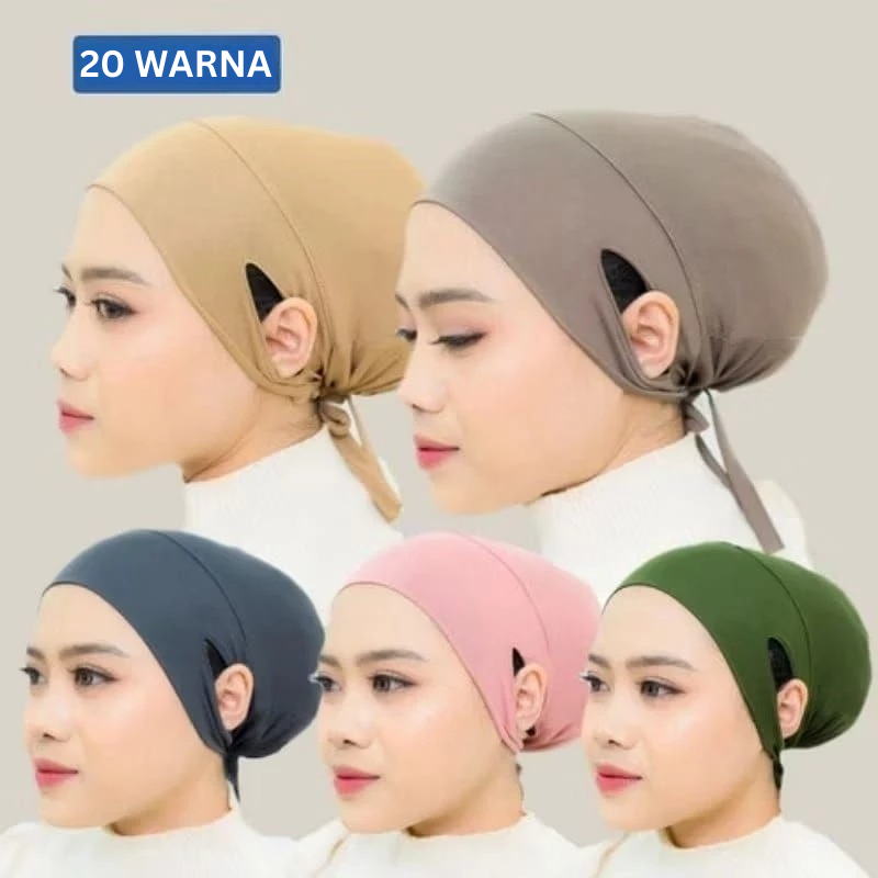 Ciput Anti Budeg Lubang Telinga Daleman Hijab Inner Jersey Anti Slip Termurah