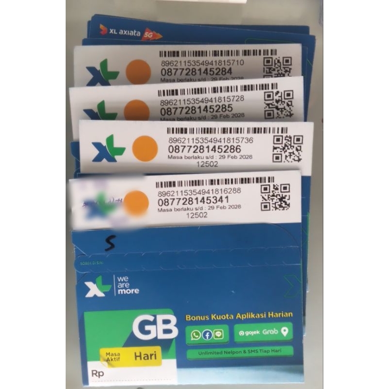 Kartu perdana XL kuota - non kuota