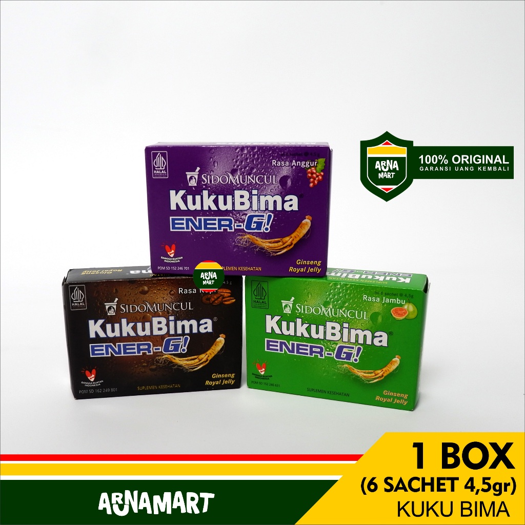 

KUKU BIMA ENER-G SIDOMUNCUL - 1BOX (6SACHET 4,5gr)