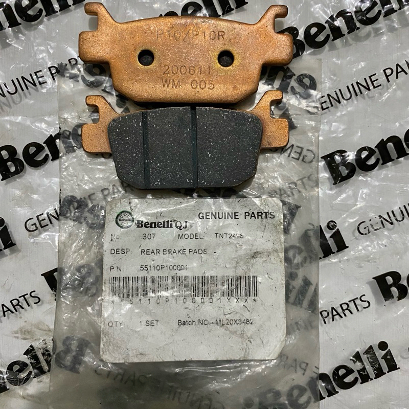 kampas rem belakang benelli TNT 259S/250/imperial 400/TRK 251/502/leoncino 200/250 / Wmoto morbius 2