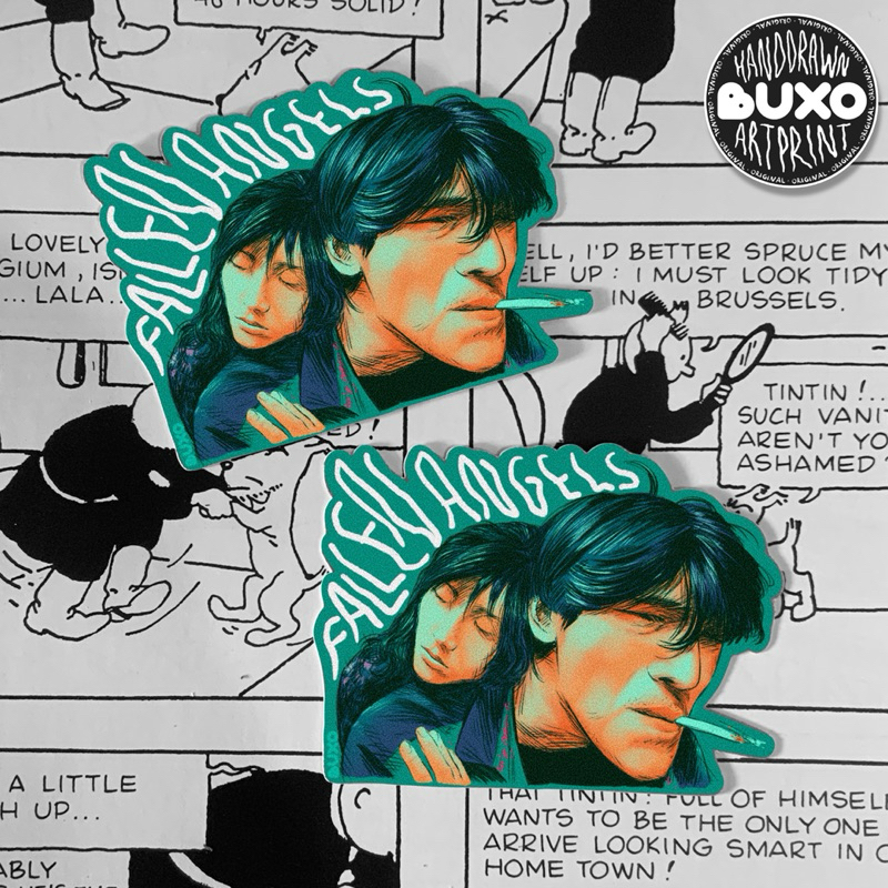 

buxo - FALLEN ANGELS - WONG KAR WAI vinyl sticker / sticker film movie series lucu stiker laptop tumbler