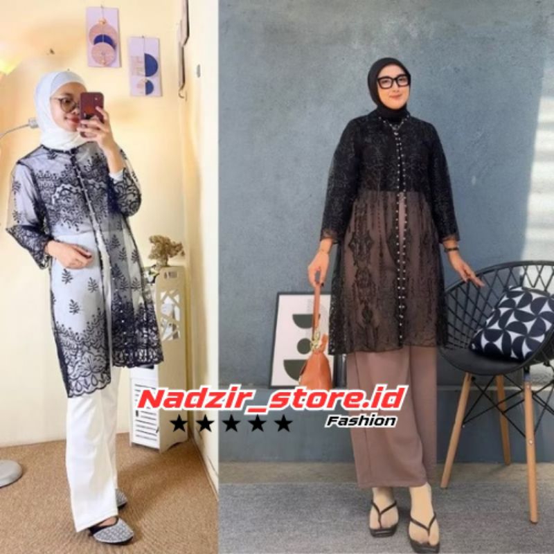 Outer Brokat/Outer Brokat full Payet/Tunik brokat kekiniann