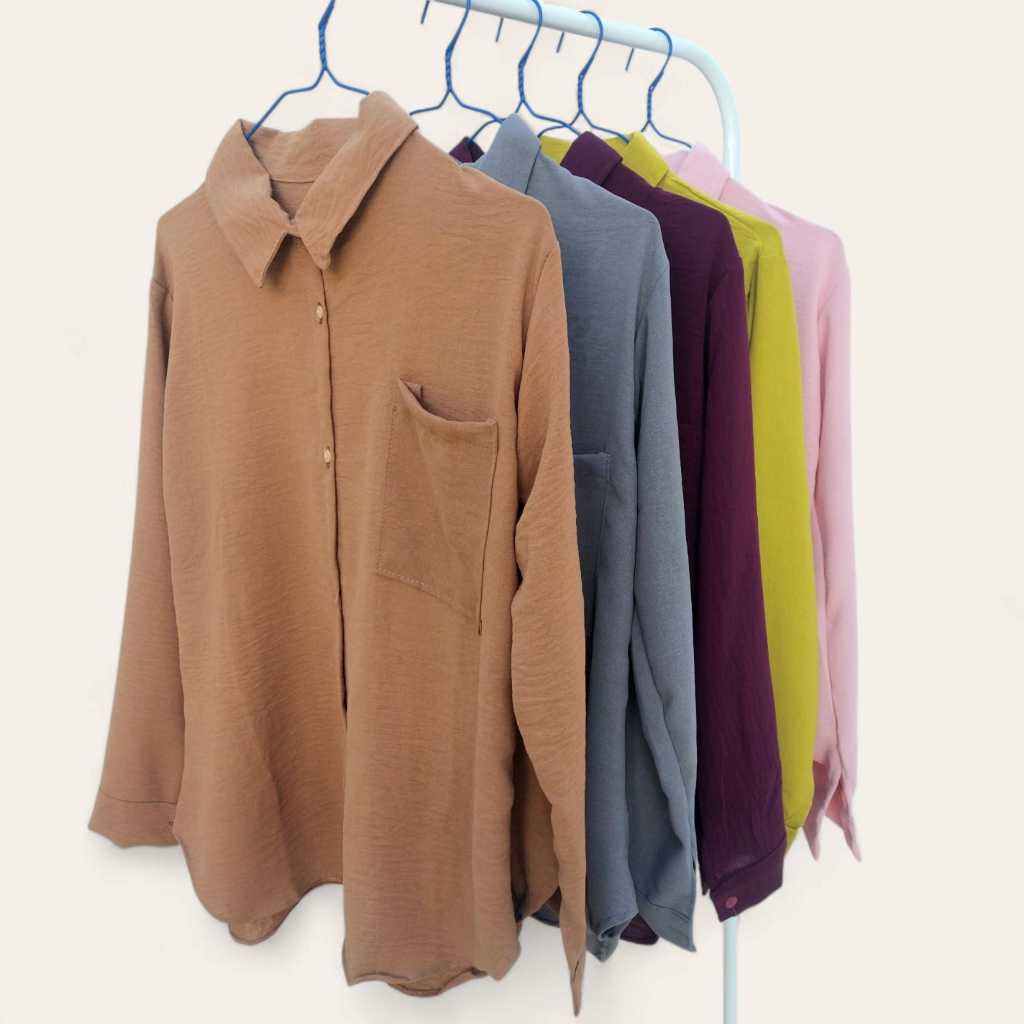 PREMIUM AIRFLOW CRINCLE AIRFLOW CRINCLE Shirt Kemeja Anti Kusut