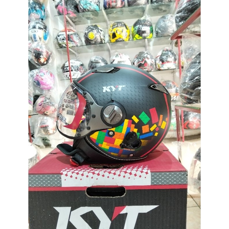 HELM KYT ELSICO MOTIF DAN POLOS