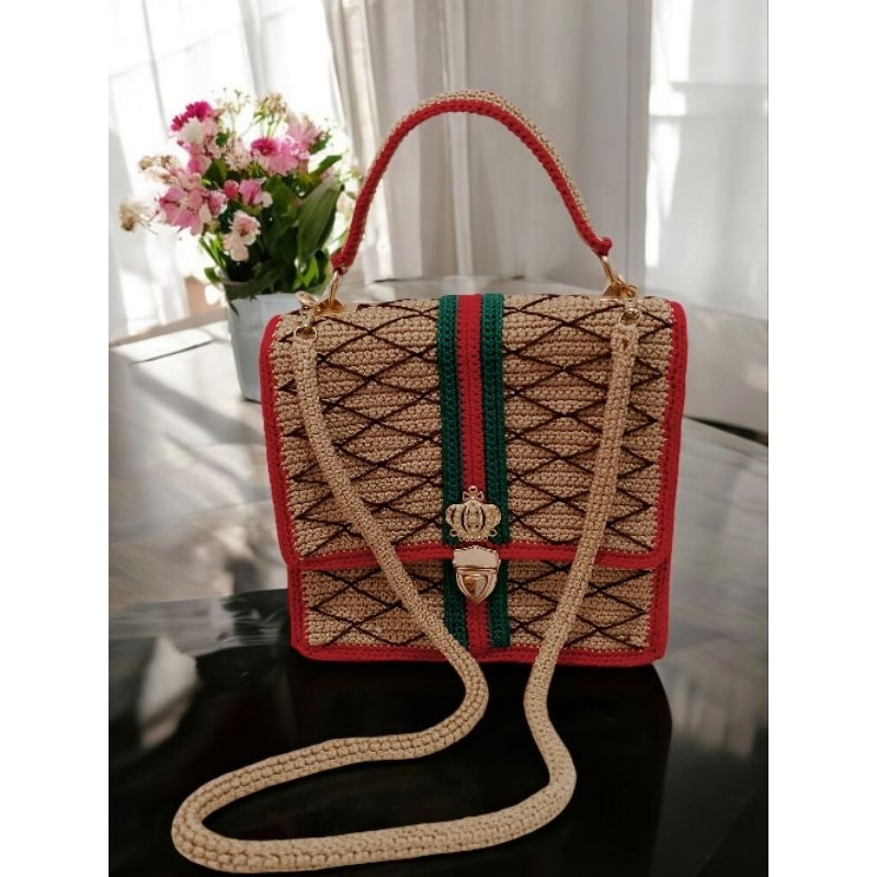 Tas Rajut Model Dior Handmade Premium - Fashion Mewah Kekinian | Tali Kuat & Stylish