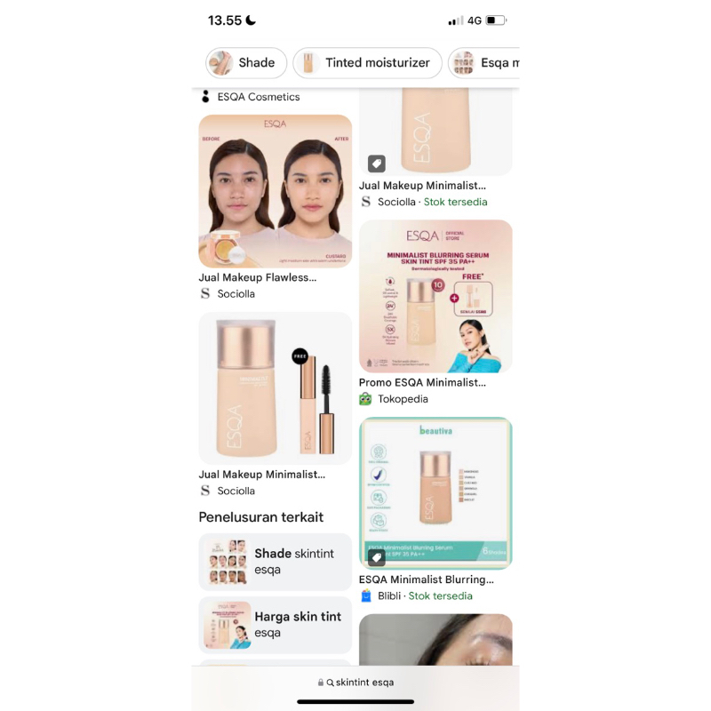 pl esqa shade vanilla free concealer mini milkshake