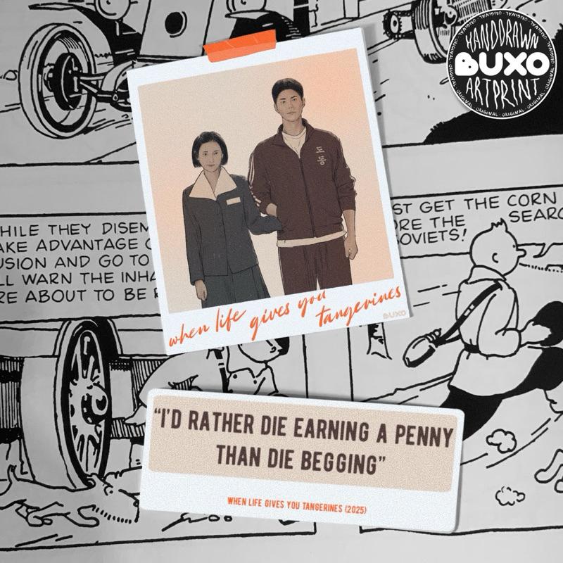 

buxo - WHEN LIFE GIVES YOU TANGERINES vinyl sticker / sticker film movie series lucu stiker laptop tumbler