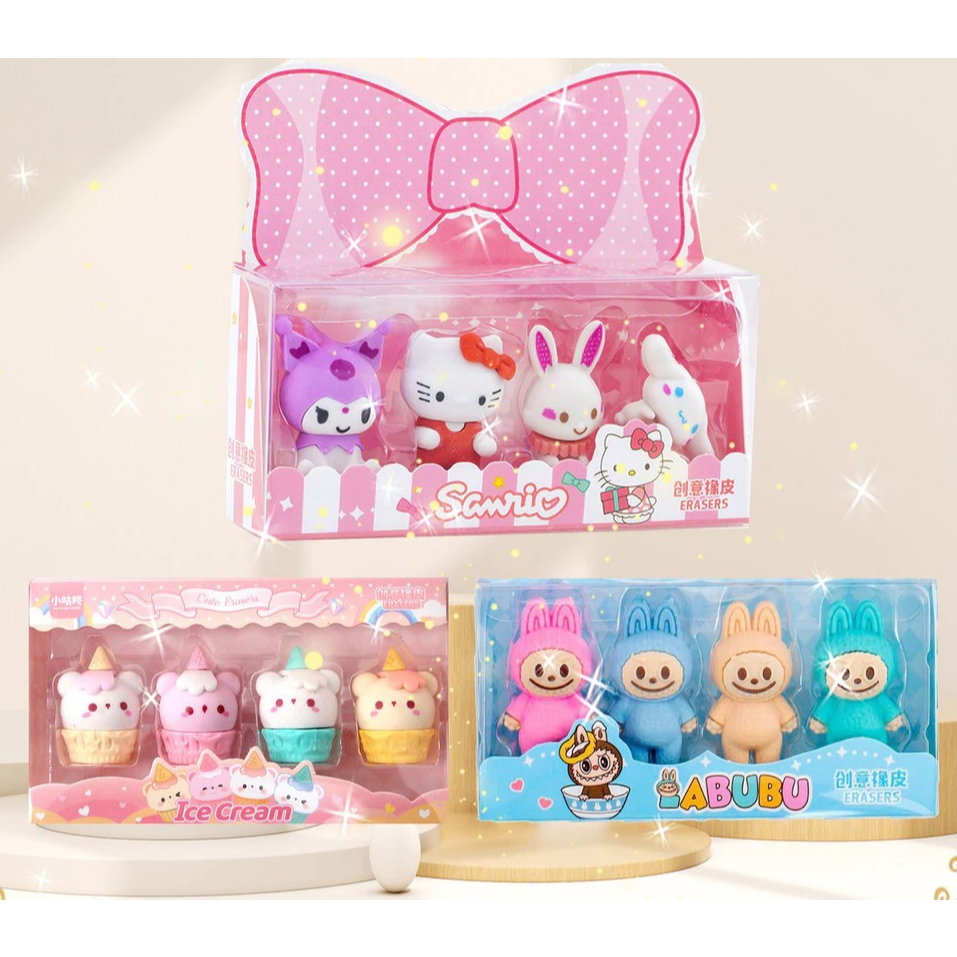 

PGATK-PENGHAPUS BERKUALITAS UNTUK MENULIS DAN MENGGAMBAR / 1SET ISI 4PCS PENGHAPUS MOTIF KAWAII LUCU