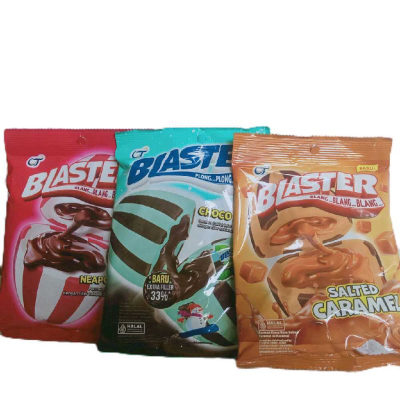 

[1 Bungkus]Permen Blaster 120gr [isi-+50 biji] Neapolitan, Choco Mintz, Caramel