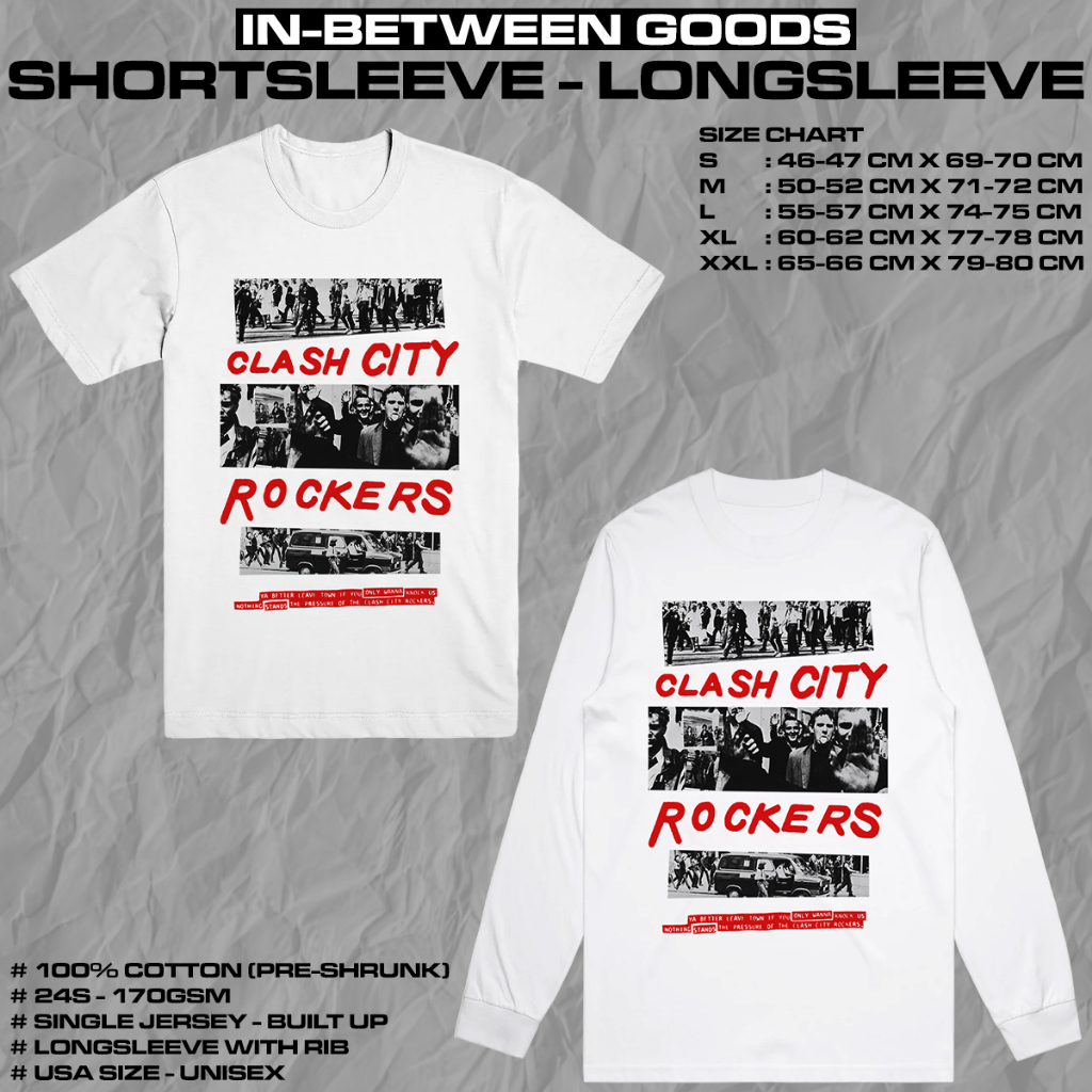 THE CLASH - CLASH CITY ROCKERS | T-SHIRT | LONGSLEEVE | BAND MERCH