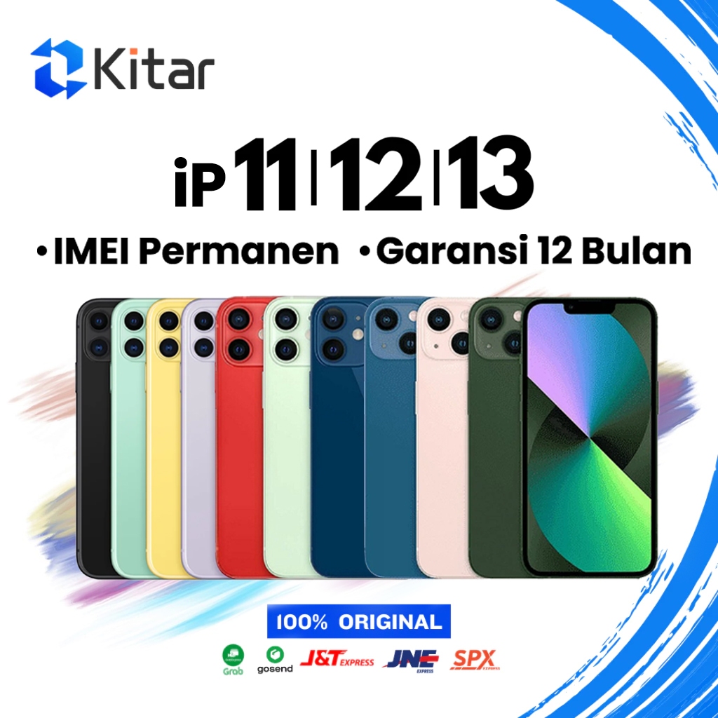 [Pre-Order] EX IBOX iPhone 11 | 12 | 13 Second iBox Resmi IMEI Permanen 100% Original FULLSET 64GB 1