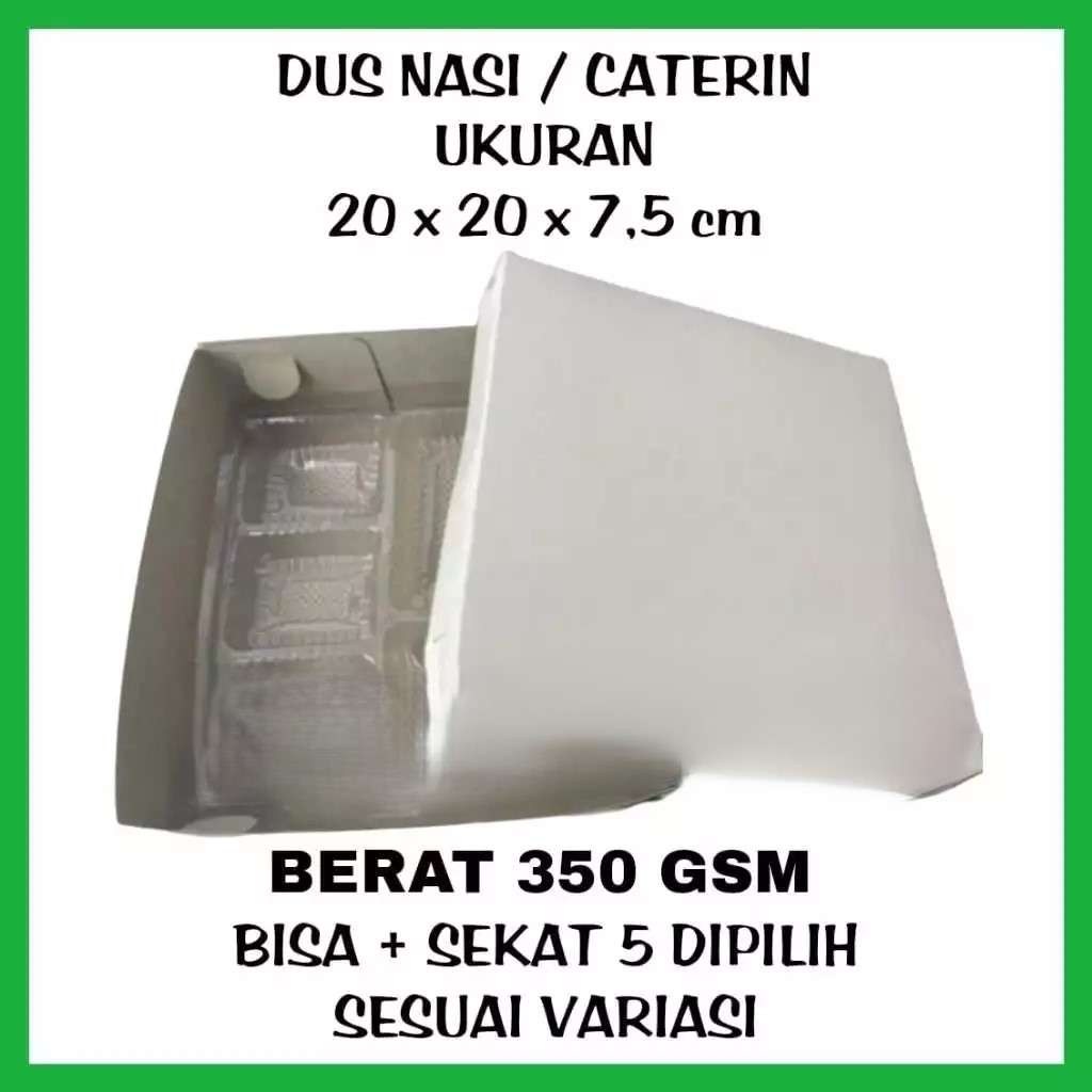 Dus Nasi Caterin Ukuran D20X7.5cm | Box 400gsm | Kotak Nasi Kue Makanan 20x20 Polos 20 x 20 Mickey M